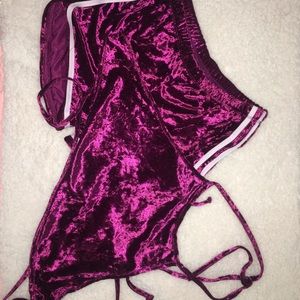 Velvet two piece set
